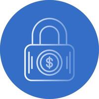 Padlock Flat Bubble Icon vector