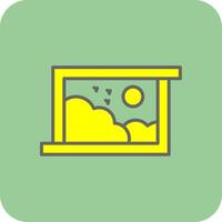 Image Filled Yellow Icon vector