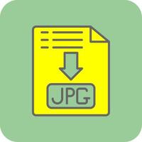 Jpg Filled Yellow Icon vector