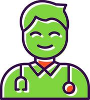 Male Doctor filled Design Icon vector