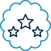 Best Choice Line Blue Two Color Icon vector