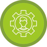 Coal Mining Line Multi Circle Icon vector