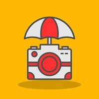 Camera Filled Shadow Icon vector