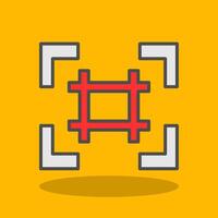 Grid Filled Shadow Icon vector