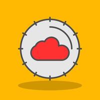 Cloud Computing Filled Shadow Icon vector