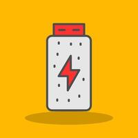 Battery Status Filled Shadow Icon vector