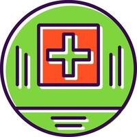 First Aid Symbol filled Design Icon vector