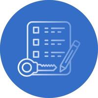 Contract Flat Bubble Icon vector