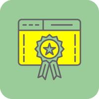 Web Page Filled Yellow Icon vector