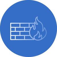 Firewall Flat Bubble Icon vector