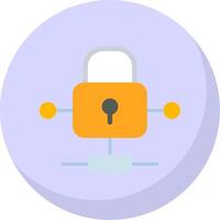 Padlock Flat Bubble Icon vector