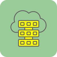 Cloud Computing Filled Yellow Icon vector