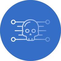 Skull Flat Bubble Icon vector