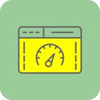 Speed Test Filled Yellow Icon vector