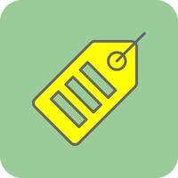 Tag Filled Yellow Icon vector