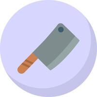 Butcher Knife Flat Bubble Icon vector