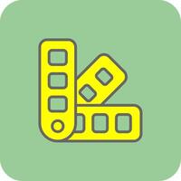 Color Scheme Filled Yellow Icon vector