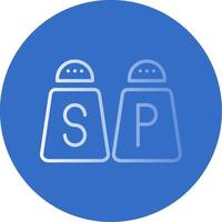 Salt And Pepper Flat Bubble Icon vector