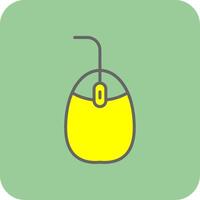 Mouse Filled Yellow Icon vector