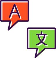 Languages filled Design Icon vector