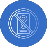 No speaker Flat Bubble Icon vector