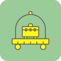 Cart Filled Yellow Icon vector