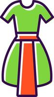 Dress filled Design Icon vector