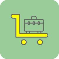 Trolley Filled Yellow Icon vector