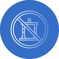 prohibido firmar plano burbuja icono vector