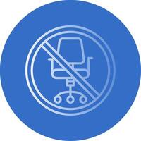 prohibido firmar plano burbuja icono vector