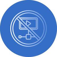 Prohibited Sign Flat Bubble Icon vector