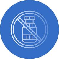 Prohibited Sign Flat Bubble Icon vector