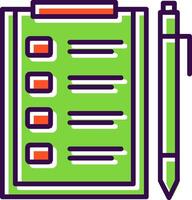 Assignment filled Design Icon vector