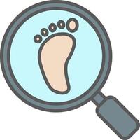 Footprint Line Filled Light Icon vector