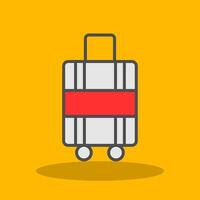 Luggage Filled Shadow Icon vector