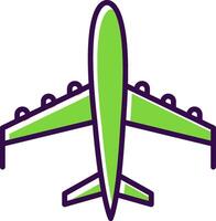 Plane filled Design Icon vector