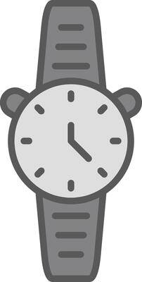 Watch Line Filled Light Icon