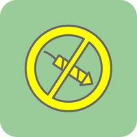 No Firework Filled Yellow Icon vector