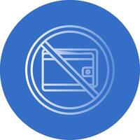 Prohibited Sign Flat Bubble Icon vector