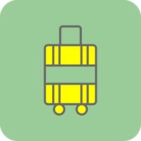 Luggage Filled Yellow Icon vector