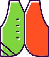 Waistcoat filled Design Icon vector