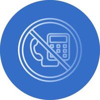 Prohibited Sign Flat Bubble Icon vector