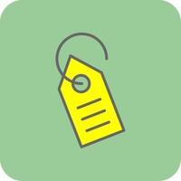 Tag Filled Yellow Icon vector