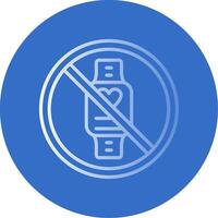 Prohibited Sign Flat Bubble Icon vector