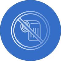 Prohibited Sign Flat Bubble Icon vector