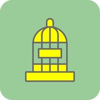 Cage Filled Yellow Icon vector