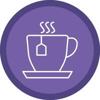 Cup Of Tea Line Multi Circle Icon vector