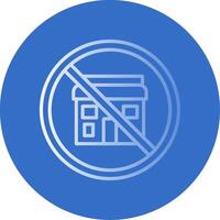 Prohibited Sign Flat Bubble Icon vector