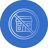 Prohibited Sign Flat Bubble Icon vector