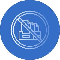 Prohibited Sign Flat Bubble Icon vector